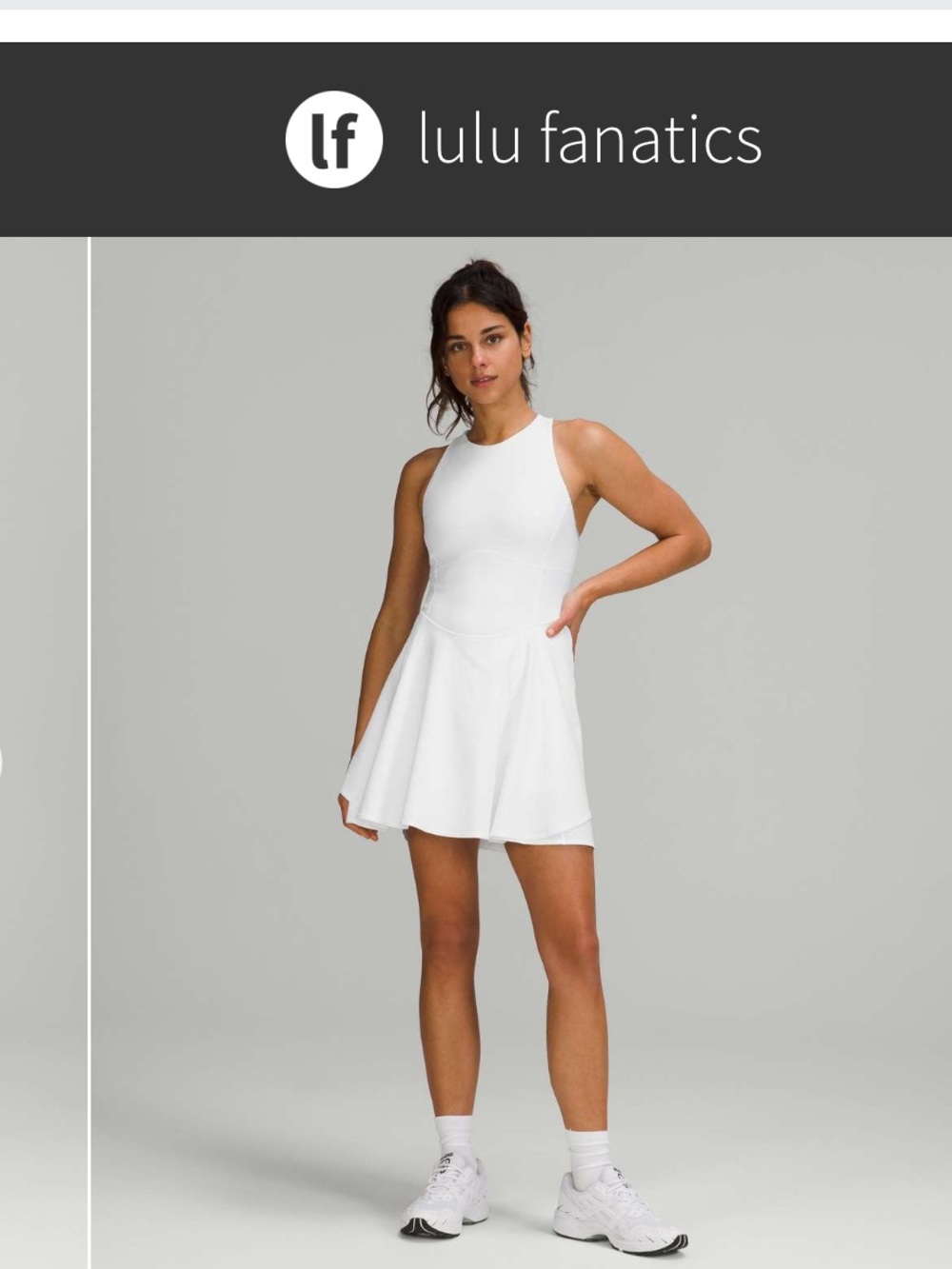 NWT Lululemon Court Crush Tennis Dress w Built In Shorts Sz 10 White